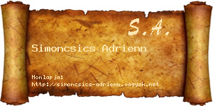 Simoncsics Adrienn névjegykártya